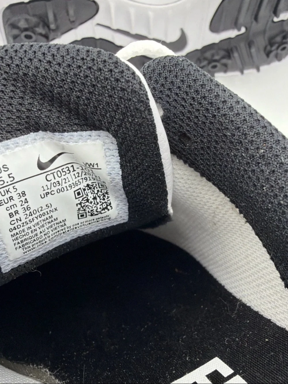 Nike Infinity G Golf Shoe Black White Men's 5.5 Women's 7 CT0531 101 New in Box